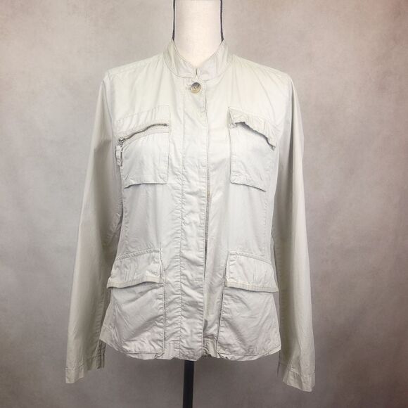 Eddie Bauer Beige Stone Utility Jacket Size Small - Picture 1 of 14